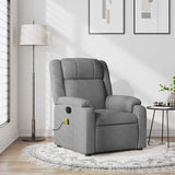 Fauteuil de massage inclinable gris clair tissu
