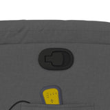 Fauteuil de massage inclinable gris foncé tissu