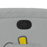 Fauteuil de massage inclinable gris clair tissu
