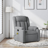 Fauteuil de massage inclinable gris clair tissu