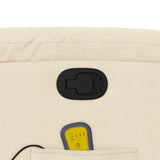 Fauteuil de massage inclinable crème tissu