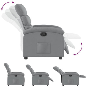 Fauteuil inclinable gris clair tissu