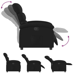 Fauteuil inclinable noir tissu