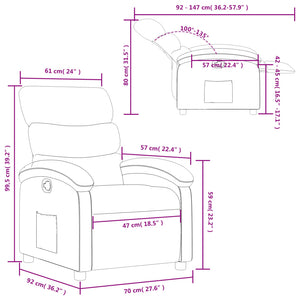 Fauteuil inclinable vert foncé tissu