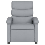 Fauteuil inclinable de massage gris clair tissu