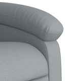 Fauteuil inclinable de massage gris clair tissu