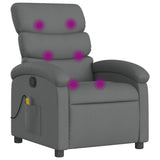 Fauteuil inclinable de massage gris foncé tissu