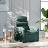 Fauteuil inclinable de massage vert foncé tissu