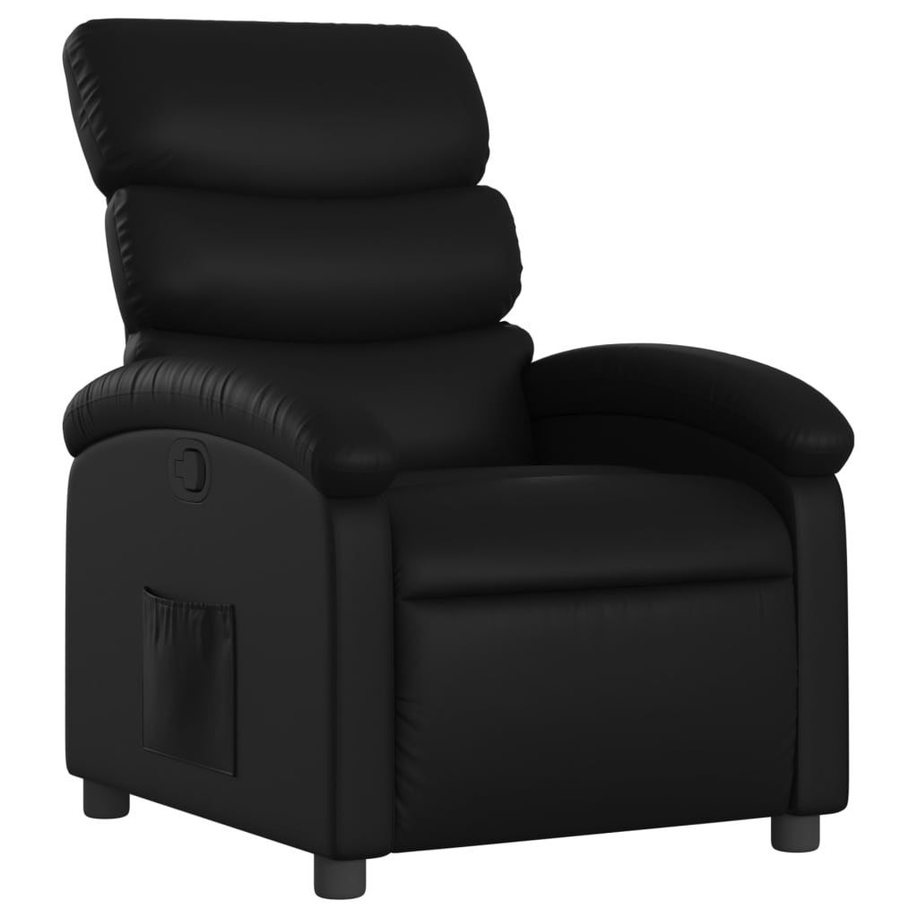 Fauteuil inclinable noir similicuir