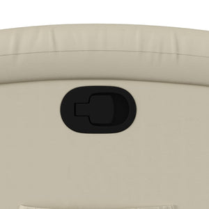 Fauteuil inclinable en similicuir crème