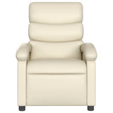 Fauteuil de massage inclinable crème similicuir