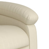 Fauteuil de massage inclinable crème similicuir