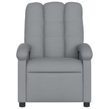 Fauteuil inclinable de massage gris clair tissu
