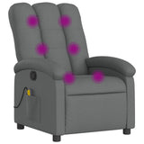 Fauteuil inclinable de massage gris foncé tissu