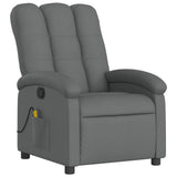 Fauteuil inclinable de massage gris foncé tissu