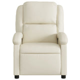 Fauteuil inclinable crème similicuir