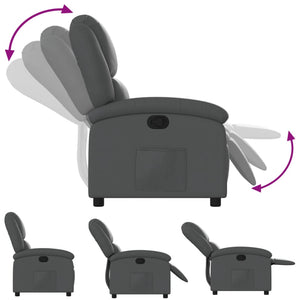 Fauteuil inclinable gris similicuir