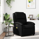 Fauteuil de massage inclinable noir similicuir