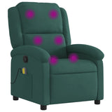 Fauteuil inclinable de massage vert foncé velours
