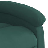 Fauteuil inclinable de massage vert foncé velours