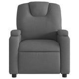 Fauteuil inclinable de massage gris foncé tissu