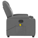 Fauteuil inclinable de massage gris foncé tissu