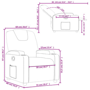 Fauteuil inclinable noir similicuir