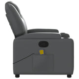 Fauteuil de massage inclinable gris similicuir