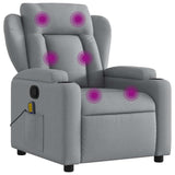 Fauteuil inclinable de massage gris clair tissu