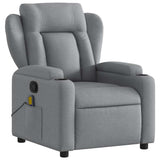 Fauteuil inclinable de massage gris clair tissu