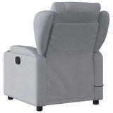 Fauteuil inclinable de massage gris clair tissu