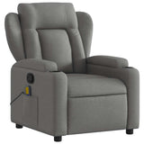 Fauteuil inclinable de massage gris foncé tissu