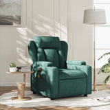Fauteuil inclinable de massage vert foncé tissu