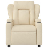 Fauteuil inclinable de massage crème tissu