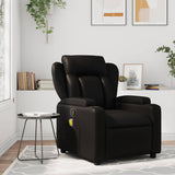 Fauteuil de massage inclinable noir similicuir