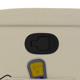 Fauteuil de massage inclinable crème similicuir
