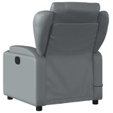 Fauteuil de massage inclinable gris similicuir