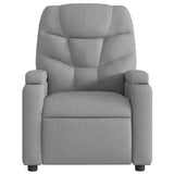 Fauteuil inclinable de massage gris clair tissu