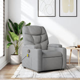 Fauteuil inclinable de massage gris clair tissu