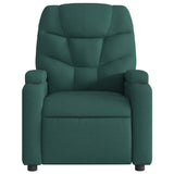 Fauteuil inclinable de massage vert foncé tissu