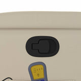 Fauteuil de massage inclinable crème similicuir