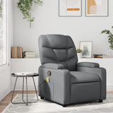 Fauteuil de massage inclinable gris similicuir