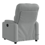 Fauteuil inclinable de massage gris clair tissu