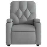 Fauteuil inclinable de massage gris clair tissu