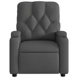 Fauteuil inclinable de massage gris foncé tissu