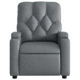 Fauteuil de massage inclinable gris similicuir
