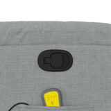 Fauteuil inclinable de massage gris clair tissu