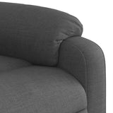Fauteuil inclinable de massage gris foncé tissu