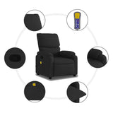 Fauteuil inclinable de massage noir tissu