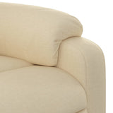 Fauteuil inclinable de massage crème tissu